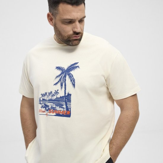 North Latitude T-Shirt Printed Off-White - Herren-T-Shirts - Herren-T-Shirts in großen Größen