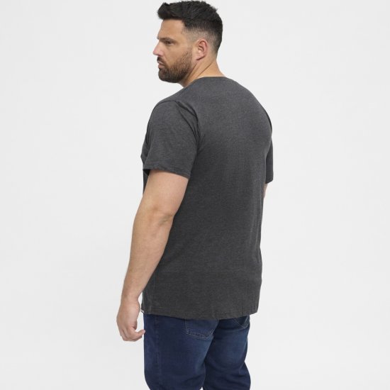 North Latitude T-Shirt 2-Pack Dark Grey Melange - Herren-T-Shirts - Herren-T-Shirts in großen Größen