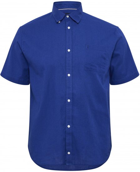 North Latitude Shirt Short Sleeve TALL Blue - HERRENBEKLEIDUNG MT-6XLT - Langgrößen für Herren