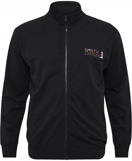 North Latitude Sweatshirt Cardigan Black - Herren-sweater und -hoodies - Herren-Sweater und -Hoodies in großen Größen