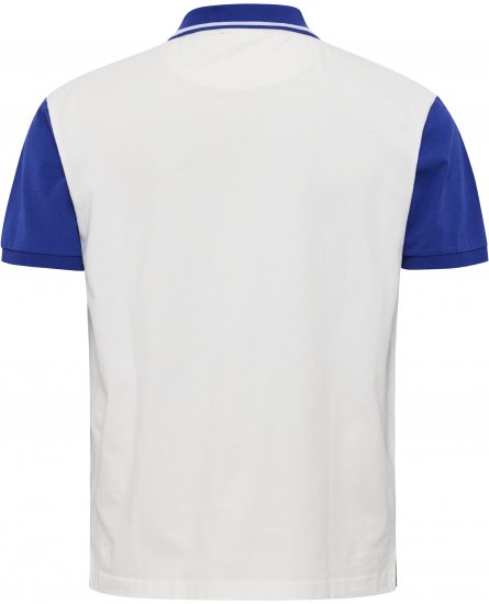 North Latitude Polo Short Sleeve Blue And White TALL - HERRENBEKLEIDUNG MT-6XLT - Langgrößen für Herren