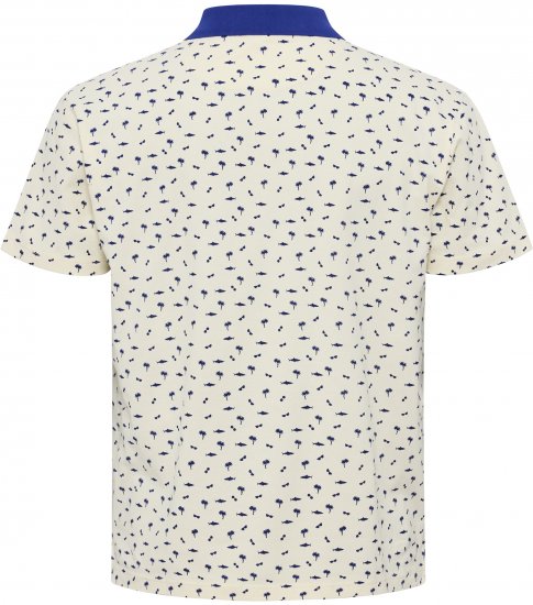 North Latitude Polo Pique Printed Off-White - Polo-shirts für herren - Polo-Shirts für Herren in großen Größen
