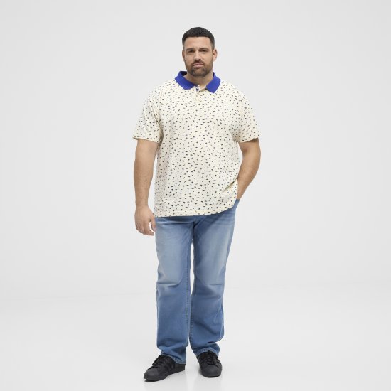 North Latitude Polo Pique Printed Off-White - Polo-shirts für herren - Polo-Shirts für Herren in großen Größen