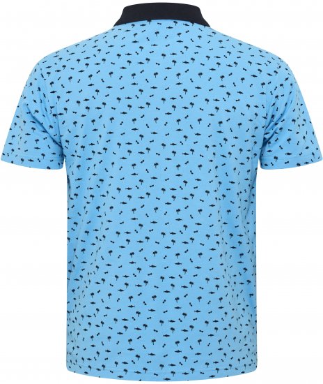 North Latitude Polo Pique Printed Turquoise TALL - HERRENBEKLEIDUNG MT-6XLT - Langgrößen für Herren