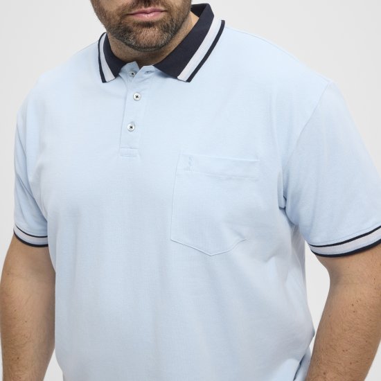 North Latitude Polo Pique Short Sleeve Light Blue - Polo-shirts für herren - Polo-Shirts für Herren in großen Größen