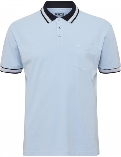 North Latitude Polo Pique Short Sleeve Light Blue - Polo-shirts für herren - Polo-Shirts für Herren in großen Größen