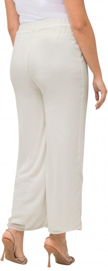 Ulla Popken Layered Chiffon Wide Leg Pants White - Jeans & Hosen in Großen Größen – Plus Size - 