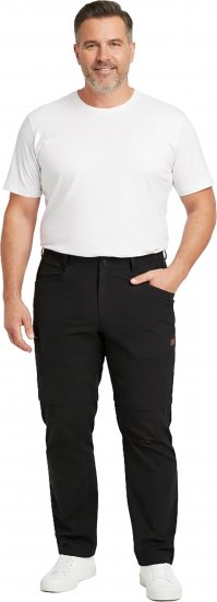 Dobsom Nebraska Hose mit Abzipbaren Beinen Schwarz - Sportbekleidung & outdoor - Sportbekleidung in große größen für herren