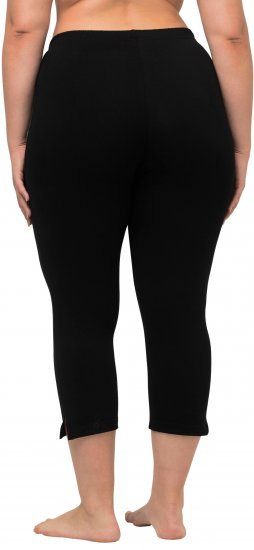 Ulla Popken Basic Stretch Knit Capris Black - Jeans & Hosen in Großen Größen – Plus Size - 