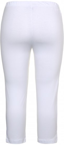 Ulla Popken Basic Stretch Knit Capris White - Jeans & Hosen in Großen Größen – Plus Size - 