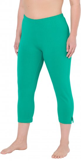 Ulla Popken Basic Stretch Knit Capris Green - Jeans & Hosen in Großen Größen – Plus Size - 