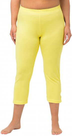 Ulla Popken Basic Stretch Knit Capris Yellow - Jeans & Hosen in Großen Größen – Plus Size - 