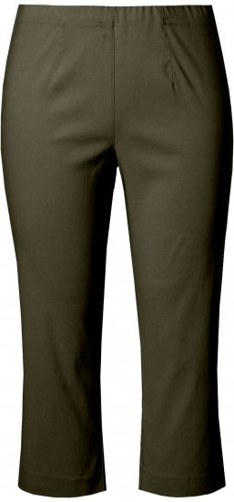 Ulla Popken Stretch Basic Bengaline Capri Pants Forest Forest Green - Jeans & Hosen in Großen Größen – Plus Size - 