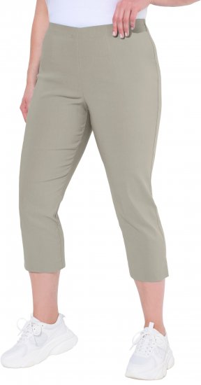 Ulla Popken Stretch Basic Bengaline Capri Pants Grey - Jeans & Hosen in Großen Größen – Plus Size - 