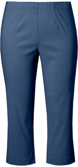 Ulla Popken Stretch Basic Bengaline Capri Pants Denim Blue - Jeans & Hosen in Großen Größen – Plus Size - 
