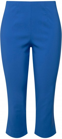Ulla Popken Stretch Basic Bengaline Capri Pants Royal Blue - Jeans & Hosen in Großen Größen – Plus Size - 