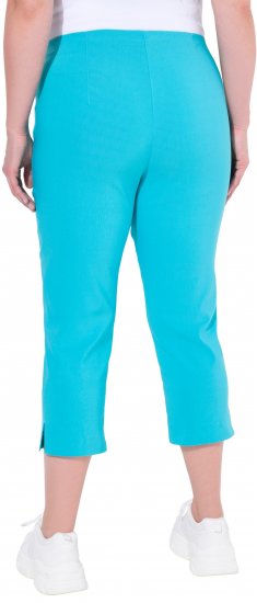 Ulla Popken Stretch Basic Bengaline Capri Pants Deep Aqua - Jeans & Hosen in Großen Größen – Plus Size - 