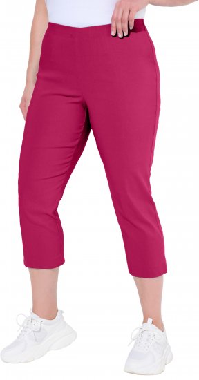 Ulla Popken Stretch Basic Bengaline Capri Pants Pale Lilac - Jeans & Hosen in Großen Größen – Plus Size - 