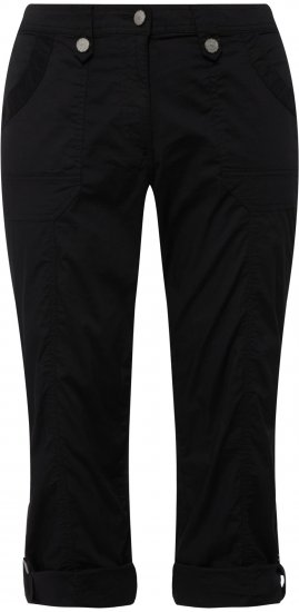 Ulla Popken Roll Tab Hem Stretch Cargo Pants Black - Jeans & Hosen in Großen Größen – Plus Size - 