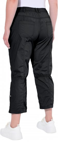 Ulla Popken Roll Tab Hem Stretch Cargo Pants Black - Jeans & Hosen in Großen Größen – Plus Size - 