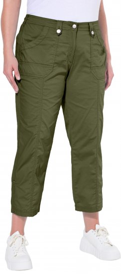 Ulla Popken Roll Tab Hem Stretch Cargo Pants Green - Jeans & Hosen in Großen Größen – Plus Size - 
