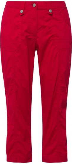 Ulla Popken Roll Tab Hem Stretch Cargo Pants Red - Jeans & Hosen in Großen Größen – Plus Size - 