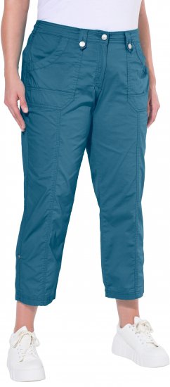 Ulla Popken Roll Tab Hem Stretch Cargo Pants Blue - Jeans & Hosen in Großen Größen – Plus Size - 