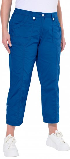 Ulla Popken Roll Tab Hem Stretch Cargo Pants Blue - Jeans & Hosen in Großen Größen – Plus Size - 