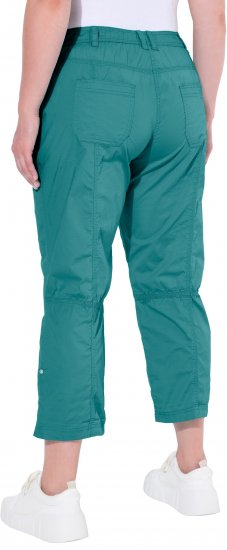 Ulla Popken Roll Tab Hem Stretch Cargo Pants Teal - Jeans & Hosen in Großen Größen – Plus Size - 