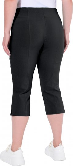 Ulla Popken Bengaline Elastic Waist Stretch Capri Pants Black - Jeans & Hosen in Großen Größen – Plus Size - 