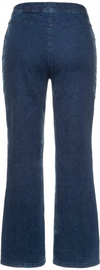 Ulla Popken Wide Leg Elastic Waist Mary Fit Marlene Stretch Jeans Denim Blue - Jeans & Hosen in Großen Größen – Plus Size - 