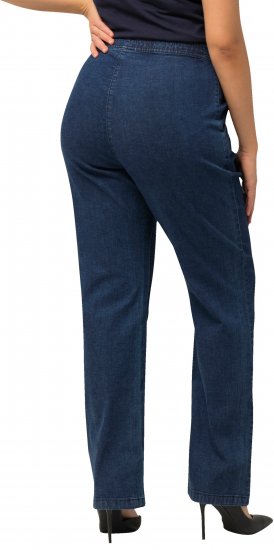 Ulla Popken Straight Leg Elastic Waist Mandy Fit Stretch Jeans Denim Blue - Jeans & Hosen in Großen Größen – Plus Size - 