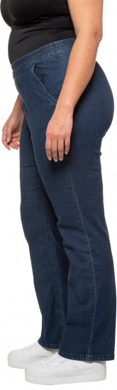 Ulla Popken Straight Leg Elastic Waist Mandy Fit Stretch Jeans Denim Blue - Jeans & Hosen in Großen Größen – Plus Size - 