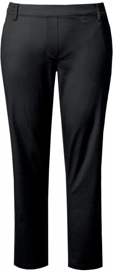 Ulla Popken Chino Elastic Waist Stretch Cotton Pants Black - Jeans & Hosen in Großen Größen – Plus Size - 