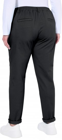 Ulla Popken Chino Elastic Waist Stretch Cotton Pants Black - Jeans & Hosen in Großen Größen – Plus Size - 