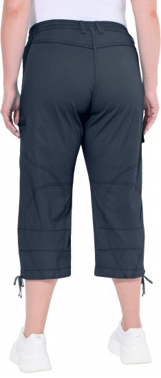 Ulla Popken Stretch Cotton Cargo Crop Pants Navy - Jeans & Hosen in Großen Größen – Plus Size - 