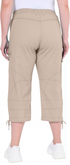 Ulla Popken Stretch Cotton Cargo Crop Pants Beige - Jeans & Hosen in Großen Größen – Plus Size - 