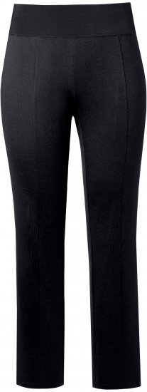 Ulla Popken Slim Leg Sienna Fit Ponte Stretch Knit Pants Black - Jeans & Hosen in Großen Größen – Plus Size - 