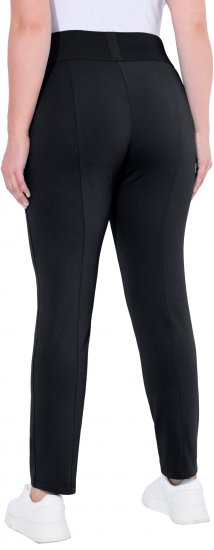 Ulla Popken Slim Leg Sienna Fit Ponte Stretch Knit Pants Black - Jeans & Hosen in Großen Größen – Plus Size - 