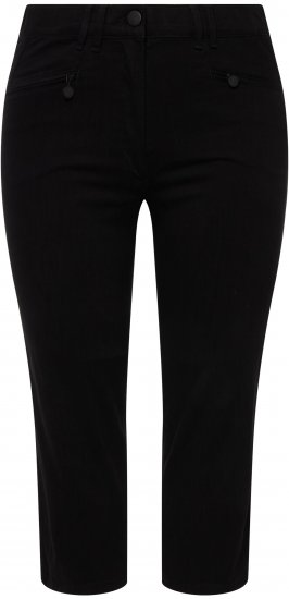 Ulla Popken Mony Stretch Capri Pants Black - Jeans & Hosen in Großen Größen – Plus Size - 