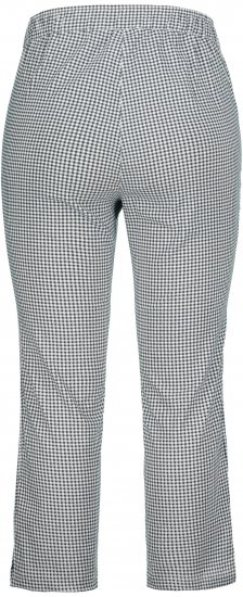 Ulla Popken Check Bengaline Slim Leg Sienna Fit Stretch Crop Pants Black - Jeans & Hosen in Großen Größen – Plus Size - 