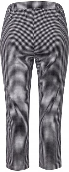 Ulla Popken Check Bengaline Slim Leg Sienna Fit Stretch Crop Pants Navy - Jeans & Hosen in Großen Größen – Plus Size - 