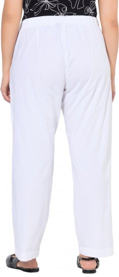 Ulla Popken Wide Leg Ruby Fit Stretch Chino Pants Snow White - Jeans & Hosen in Großen Größen – Plus Size - 