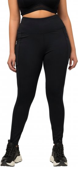 Ulla Popken High Waist Quick Dry Recycled Stretch Leggings Black - Jeans & Hosen in Großen Größen – Plus Size - 