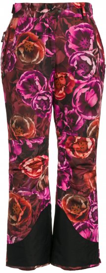 Ulla Popken Hyprar Rose Print Fully Lined Ski Pants Orange - Jeans & Hosen in Großen Größen – Plus Size - 