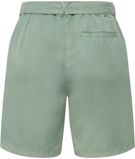 Ulla Popken Tie Belt Lyocell Shorts Moss Green - Jeans & Hosen in Großen Größen – Plus Size - 
