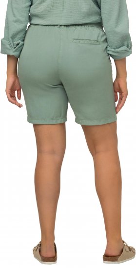 Ulla Popken Tie Belt Lyocell Shorts Moss Green - Jeans & Hosen in Großen Größen – Plus Size - 