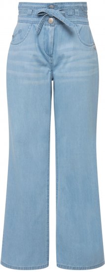 Ulla Popken Soft Denim Wide Leg Jeans Blue Denim - Jeans & Hosen in Großen Größen – Plus Size - 