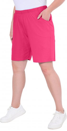 Ulla Popken Stretch Knit Bermuda Shorts Red - Jeans & Hosen in Großen Größen – Plus Size - 