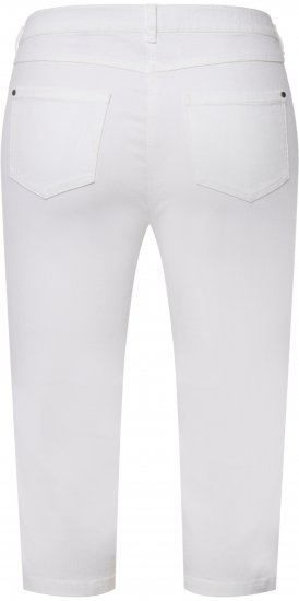 Ulla Popken Basic Capri Sarah Fit Jeans Snow White - Jeans & Hosen in Großen Größen – Plus Size - 
